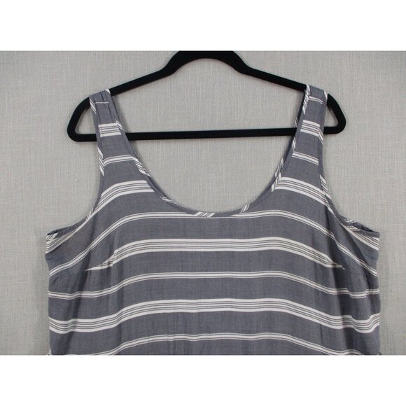 Old Navy Womens 2X Plus Striped Rayon Tank Top - Picture 2 of 8